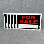 Lot Of 5 For Sale Signs Hillman 839928 8"X12" Red Plastic. Fixed Price $19.99.