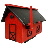 Amish Made Recycled Plastic Mailbox, Black And Red. Fixed Price $141.73.