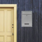 Stainless Steel Letter Post Outdoor Wall Mounted Lockable MAILBOX+2KEYS. Fixed Price $27.61.
