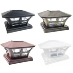 8 Black / Bronze Brown White 6 X Solar Post Lights Outdoor Cap Fence Lamp. Fixed Price $54.95.