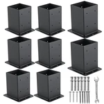 4X4 Post Base, 8 Sets Anchor, (inner Size 3.6"X3.6") Black Metal Powder-coa. Fixed Price $127.95.