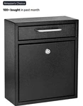 Adiroffice Steel Drop Wall-mounted Mailbox Hanging Secured Postbox Black. Fixed Price $24.95.