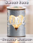Scentsy Sweet Love Wax Warmer Galvanized Vintage Farm House Hearts New Box. Fixed Price $28.12.