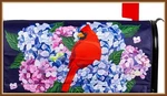 Evergreen Mailbox Cover * Red Cardinal & Hydrangea Strong Magnets - Brand New. Fixed Price $24.98.