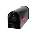 Gibraltar Mailboxes Elite Galvanized Steel Post Mounted Black 10-1/2 In.. Fixed Price $50.00.
