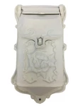 White Victorian Rose Reproduction Cast Iron Wall Mailbox New Opening Slots. Fixed Price $49.95.