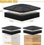 Claoner 12LED Solar Post Deck Cap Lights Outdoor Ground Decor Lamp 4X4"5X5" 6X6". Fixed Price $16.99.