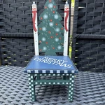 Christmas Tree Wood Doll Chair Vintage 1990'S Hand Crafted & Painted 12" High. Fixed Price $15.00.