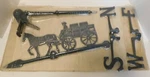 1983 Whitehall Cast Aluminum Weathervane Schweppes Horse & Wagon 100TH Anniversa. Fixed Price $89.00.