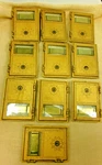 Vintage Salsbury Brass Mailbox Post Office Door Glass Panel Lot 10 No Key. Fixed Price $125.00.