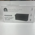 Windsor Small Capacity Plastic Wall Mount Mailbox Black. Fixed Price $20.00.