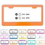 Powder Coated Solar Orange Stainless Steel License Plate Frame Bracket Holder. Fixed Price $18.99.