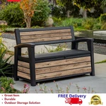 Keter 60 Gallon Resin Deck Box Storage Bench Patio Outdoor Lockable Seat New. Fixed Price $252.02.