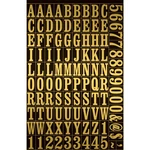 Hy-ko 1" Black/gold Numbers/letters (10 Pcs.). Fixed Price $31.10.