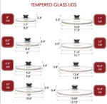 Glass Pot Lid Replacement Cookware Tempered Fry Pan Skillet. Fixed Price $23.99.