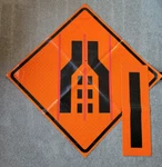 Watchdog Orange Reflective Roll-up Vinyl Sign 48X48 Double Merge W/ Overlay Bar. Fixed Price $89.97.
