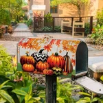 Autumn Harvest Pumpkin And Falling Maple Leaves Theme Magnetic Mailbox Cover. Fixed Price $12.99.