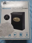 - Designer Locking, Black, Wall Mount Mailbox. New Open. Fixed Price $19.99.