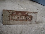 Antique Victorian Era Letter Mail Box Postal Slot Door Plate. Fixed Price $24.50.