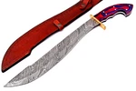 Custom Hand Made Forged Damascus Steel Blade Falchion Sword 1657. Fixed Price $74.99.