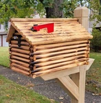 Pine Log Cabin Mailbox Amish Handmade With Usps Approved Metal Insert. Fixed Price $183.74.