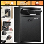 Heavy Duty Locking Wall Mount Mailbox, Anti-theft Security Post Large Steel. Fixed Price $106.99.