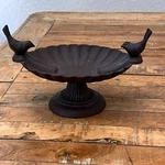 Cast Iron Pedestal Birdbath 3.25" Tall Home & Garden Decor. Fixed Price $32.00.