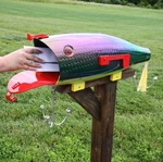 Rivers Edge Fish-shaped Mailbox 27" Metal Outdoor Yard Decor, Used. Fixed Price $487.66.