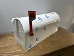 Classic White Usps Steel Mailbox With Painted Dog Paw Prints + More Love. Fixed Price $18.00.