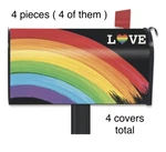 4/NEW Magnet Steel Mailbox Cover Rainbow Love Pride Briarwood Lane Easy Install. Fixed Price $25.00.