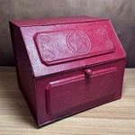 Galvanized Tin Punched Star Bread Box By Park Designs Red. Fixed Price $75.00.