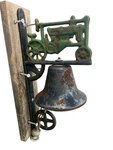Vintage John Deere Tractor Cast Iron Door Bell Wall Mount. Fixed Price $59.95.