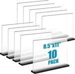 Tuanse 10 Pieces Acrylic Sign Holder 8.5 X 11 Inch Horizontal Clear Plastic. Fixed Price $30.00.