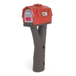 Rustic Barn Burnt Red/espresso Post Mount Mailbox By SIMPLAY3 416090-01. Fixed Price $111.17.