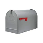 Post Mount Mailbox Gray Extra Large Steel Rust-resistant Adjustable Door Latch. Fixed Price $48.92.