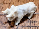 Vintage Onyx Marble Stone Carved Statue Charging Bull Ox Sculpture Hand. Fixed Price $34.99.