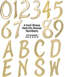 Hillman 4 Inch Brass Nail On House Mailbox Numbers, 1 2 3 5 6 7 8 9 A-d Esnw. Fixed Price $8.48.