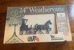 Vintage Horse & Buggy 24" Weathervane By Whitehall New Box Usa. Fixed Price $53.99.