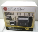 Locking Black & Nickel Metal House Mailbox Wall Mount Federal By Postmaster. Fixed Price $30.00.