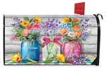 Briarwood Lane Spring Floral Jars Rustic Mailbox Cover. Fixed Price $15.95.