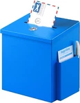 Durable Wall Mounted Ballot Box Large Capacity Metal Lock Blue Donation. Fixed Price $36.99.