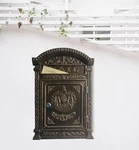 Decorative Lock Mailbox Outdoor Metal Wall-mounted Vintage Cast Iron. Fixed Price $98.57.