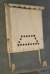 Vintage Metal Wall Mount Flip Top Residential Mail Box With Newspaper Holder. Fixed Price $40.00.