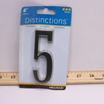 Distinctions Die Cast Self-adhesive House Address Brushed Nickel 4" 843285. Fixed Price $6.97.