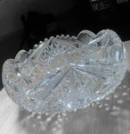 American Brilliant Cut Glass Crystal Bedside Wedding Ring Holder 2 X5. Fixed Price $22.99.