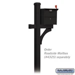 Salsbury Deluxe Post 1 Sided In-ground Mounted For Roadside Mailbox- Black. Fixed Price $337.90.