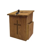 Church Collection Box Tithing Donation Fundraising Charity W/ Cross. Fixed Price $63.40.