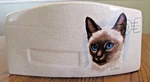 Vtg Lake Erie Pottery Mail Holder W/siamese Cat Desk Wall Mount Envelope Shape. Fixed Price $19.99.