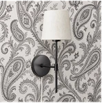 Hearth & Hand Magnolia Black Fabric Shade Wall Sconce Lamp 17.75 Nib. Fixed Price $49.99.