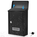 Weatherproof Mailbox Key Lock Security Wall Mount Black 11.8X8.3X2.8 Inch. Fixed Price $46.07.